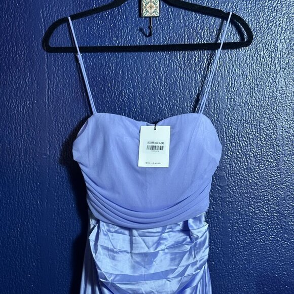 Hello Molly Fortune Seeker Midi Dress Blue Semi-lined Slight-stretch Party - Picture 5 of 15